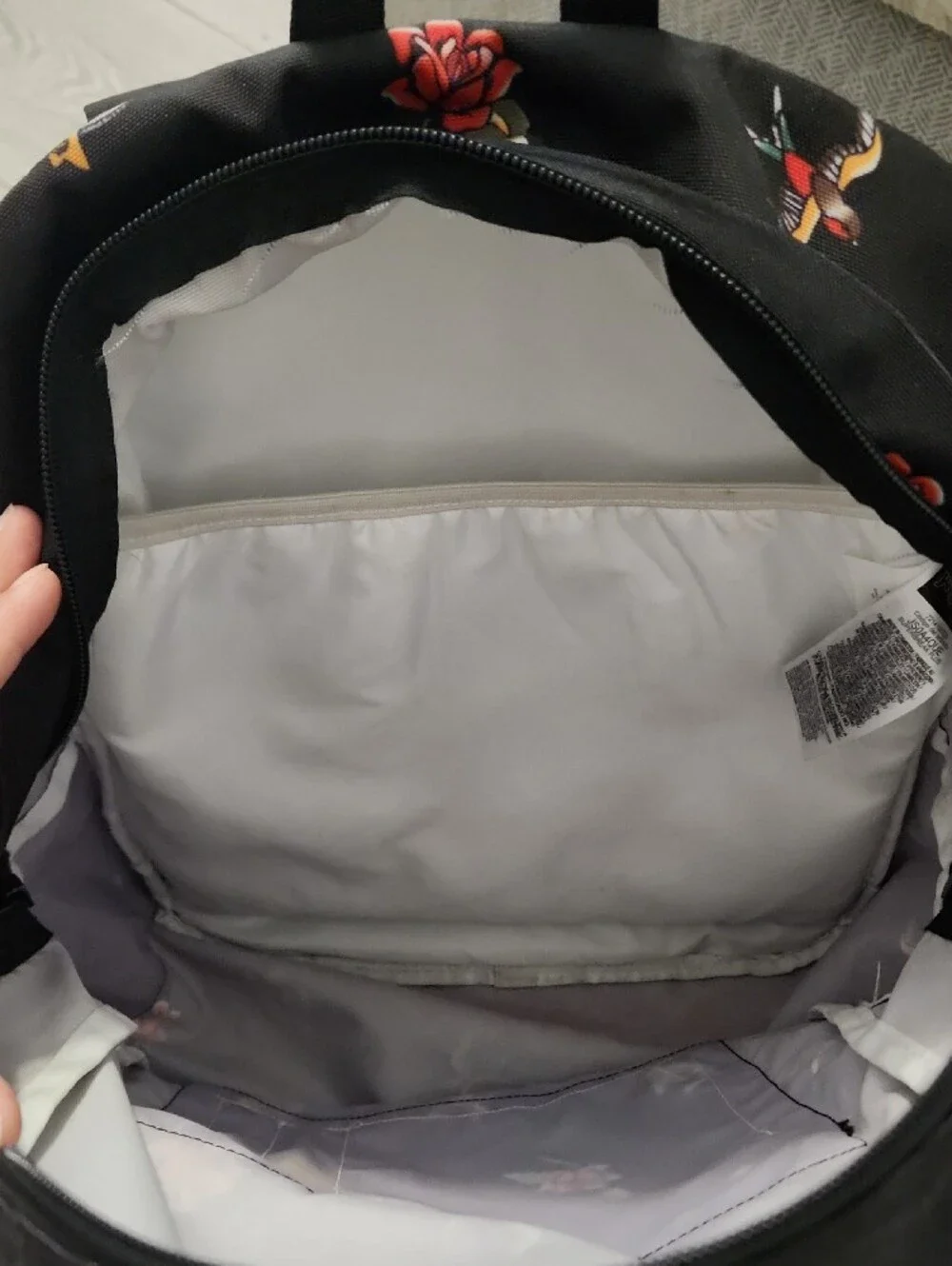 ​JanSport SuperBreak Traditional Tattoo Flash Print Backpack | Rose Swallow Good